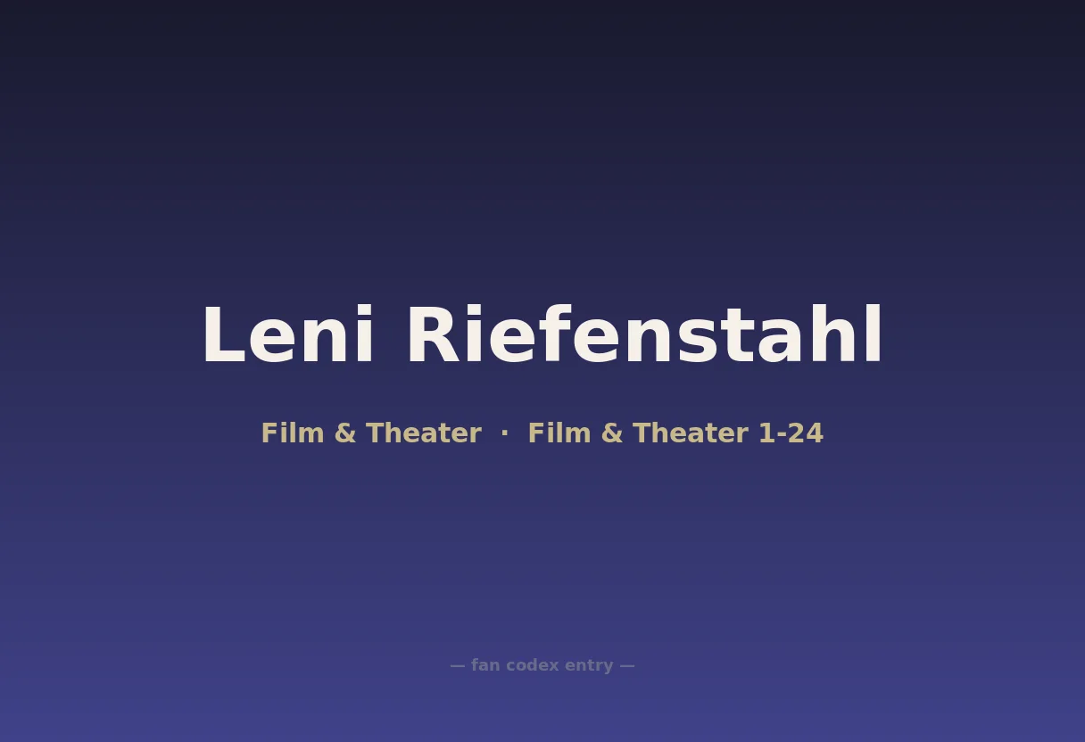 Leni Riefenstahl