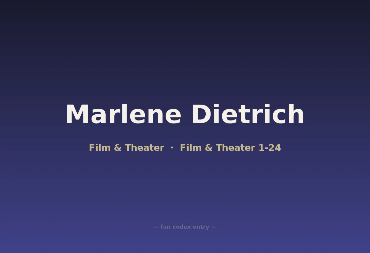 Marlene Dietrich